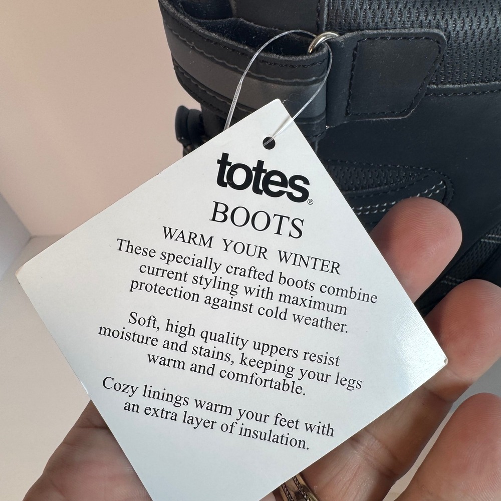 Totes Sage Kids Black Insulated Winter Snow Boots Size 2M 622-0123 NEW - Picture 3 of 8